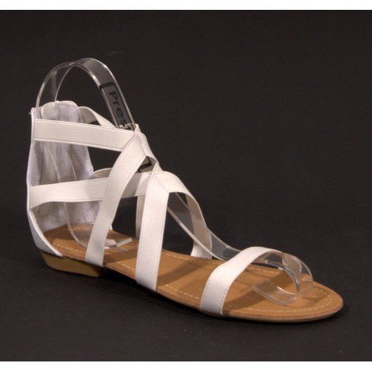 Římské sandály 5055 bílé bílý 2