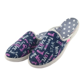 Barevné dětské boty Befado 707Y397 námořnická modř růžový šedá 3