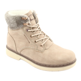 American Club American Boots Dámské krajky -Up Beige RH47 béžový 1