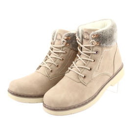 American Club American Boots Dámské krajky -Up Beige RH47 béžový 3