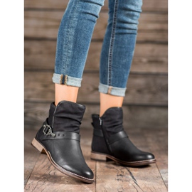 SHELOVET Vysoké boty se sponou černý 2