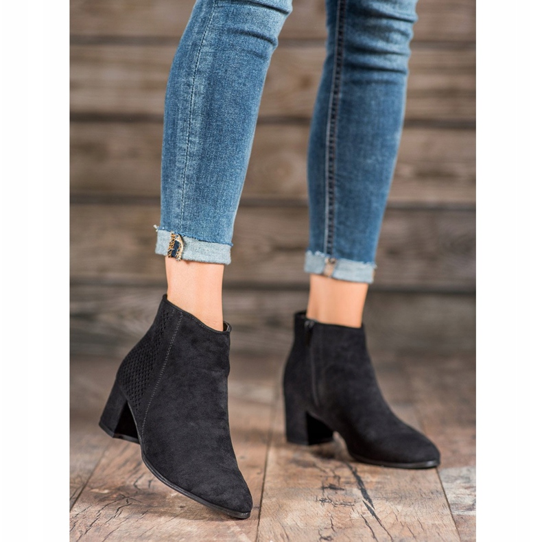 Filippo Semišové kozačky na vysokém podpatku černá 2 Filippo Semišové kozačky na vysokém podpatku černá 2