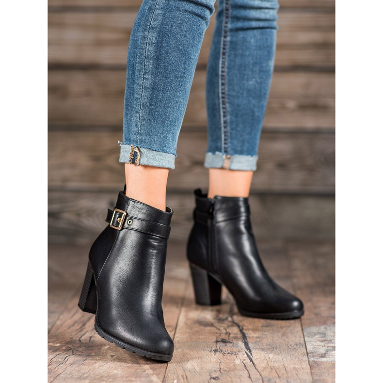 Abloom Boty na sloupku se sponou černá 2