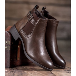 Anesia Paris Dámské nízké kozačky hnědý 1