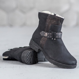 Super Me Teplé dámské kozačky černý 1