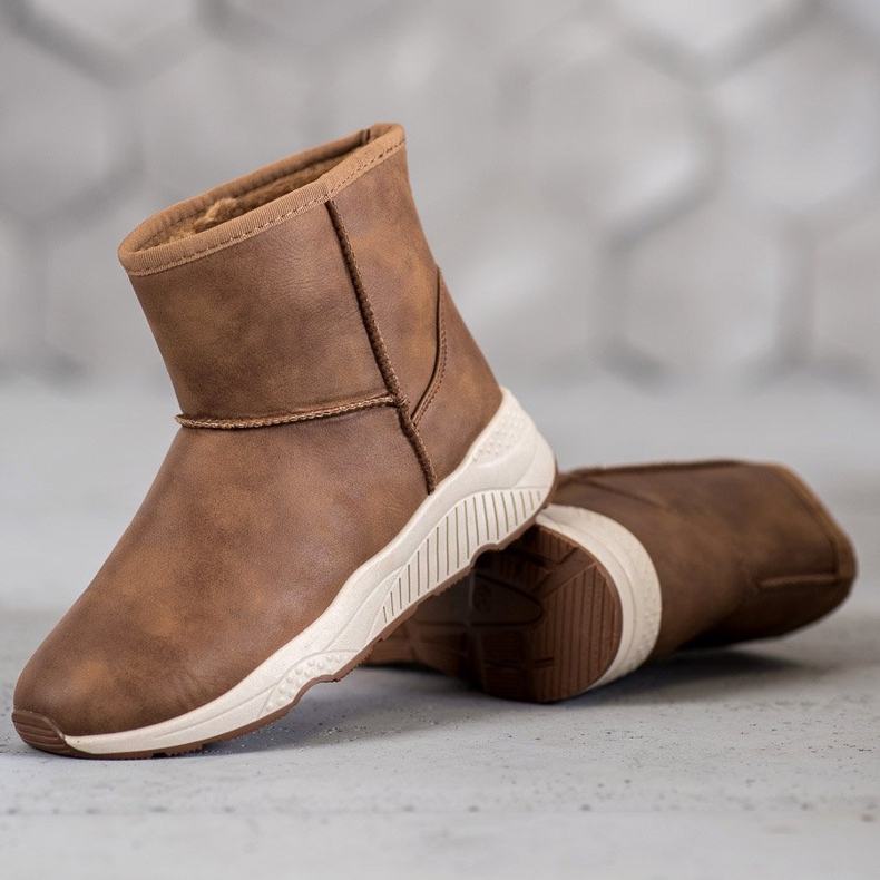 SHELOVET Pohodlné boty do sněhu hnědý 1