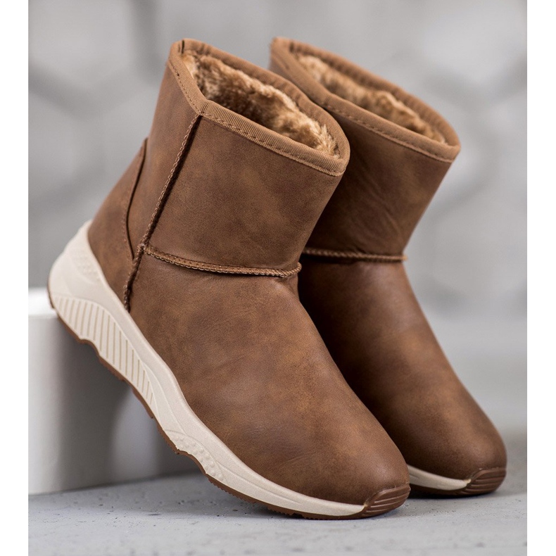 SHELOVET Pohodlné boty do sněhu hnědý 2