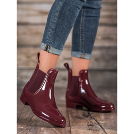 SHELOVET Lakované galoše červený 1