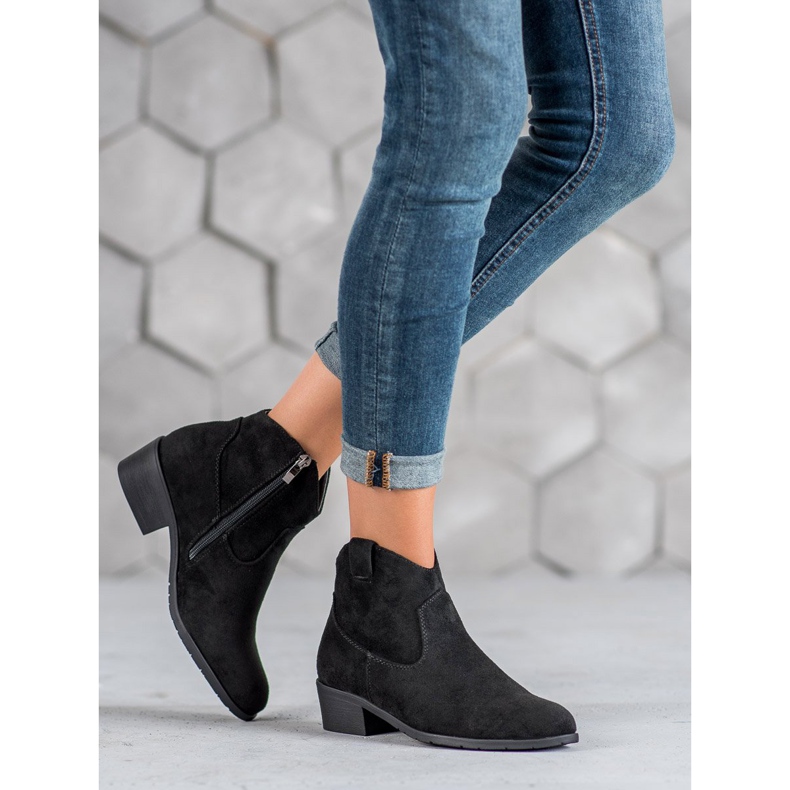 Filippo Semišové kovbojské boty černý 1