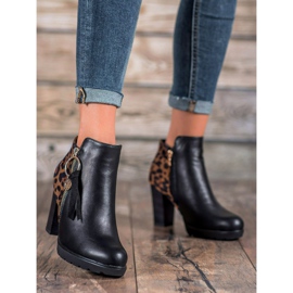 Filippo Dámské boty s leopardím potiskem černý vícebarevný 1