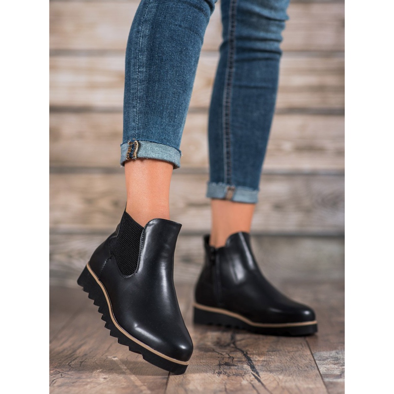 Bona Lehké boty na platformě černý 1