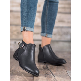 Sixth Sense Boty s eko kůží se sponou černá 1