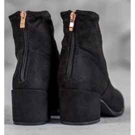 SHELOVET Stylové kozačky na zip černý 1