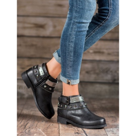 Forever Folie Boty s kamínky černý 1