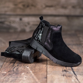 SHELOVET Dámské nazouvací boty černý 1