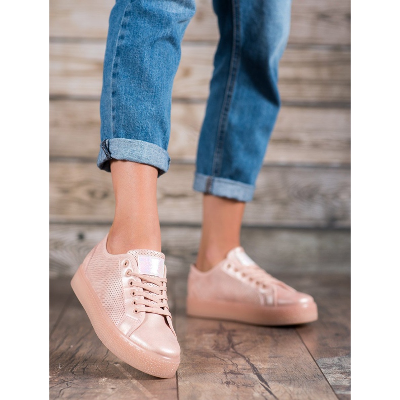 Růžové tenisky růžový 2