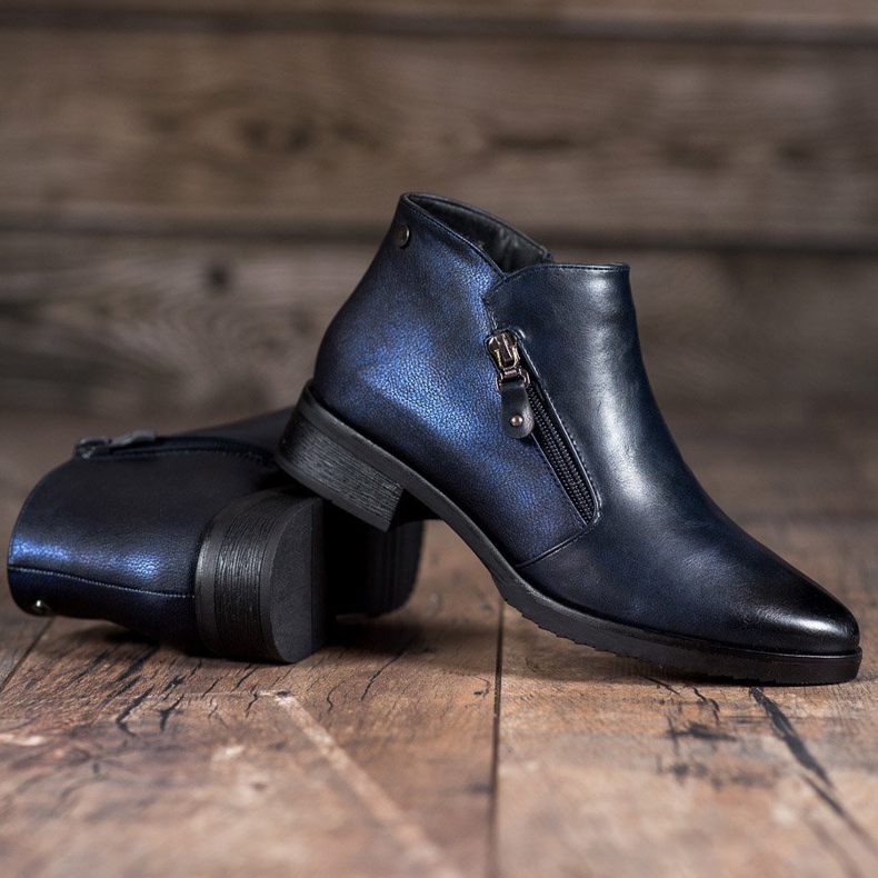 M.Daszyński Nízké tmavě modré boty modrý 1