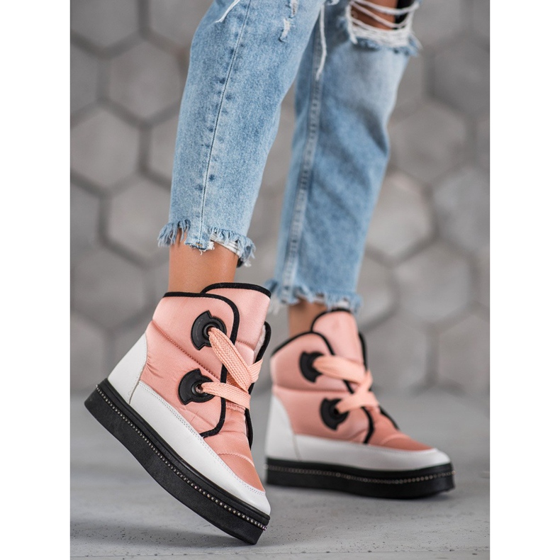 Weide Růžové sněhové boty růžový 1