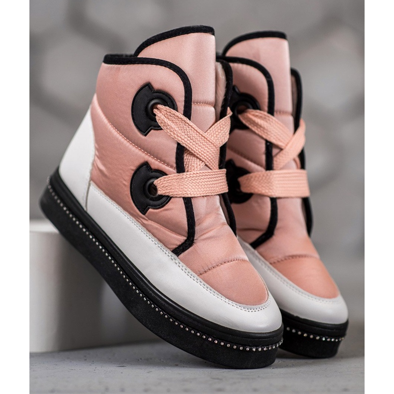 Weide Růžové sněhové boty růžový 2