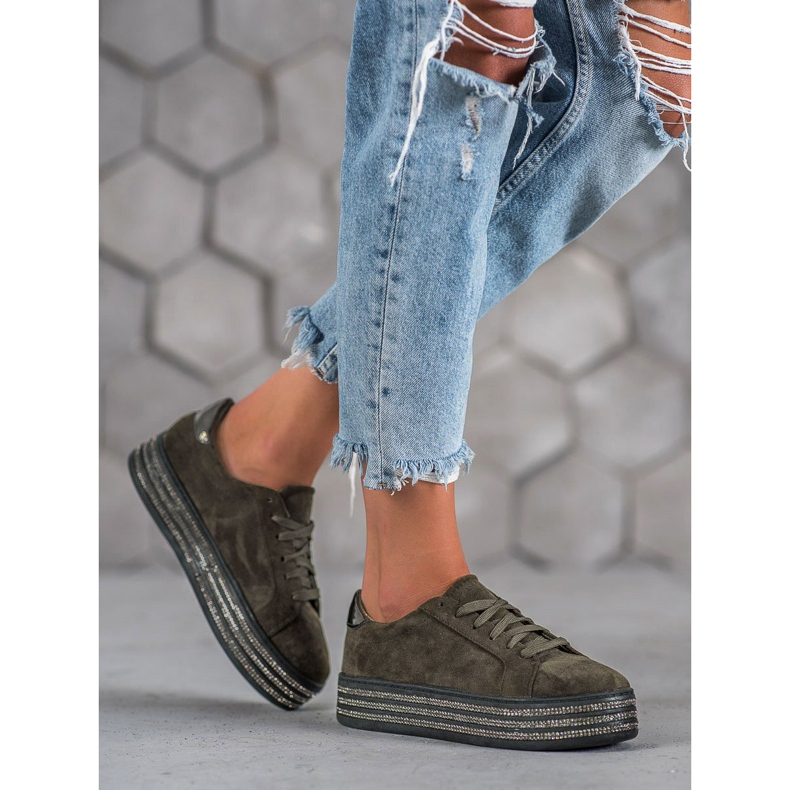 Bestelle Semišové sportovní boty vícebarevný šedá 1