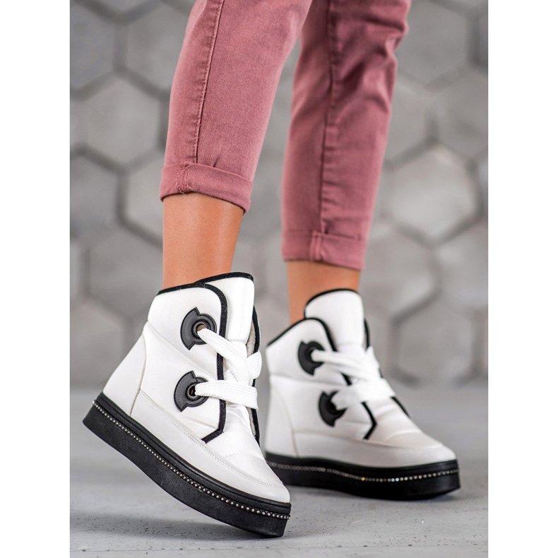 Weide Bílé sněhové boty bílý 1