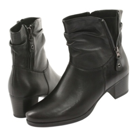 Caprice černé vysoké podpatky 25347 černá 5