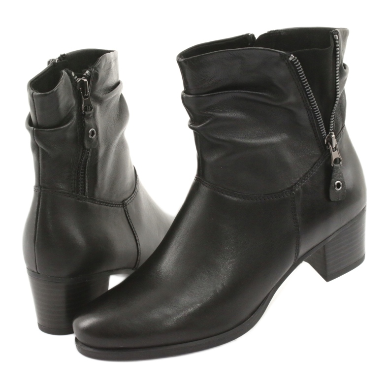 Caprice černé vysoké podpatky 25347 černá 5