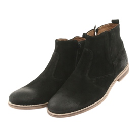 Riko Semišové Chelsea boty na zip, nezateplené, černé černá 3