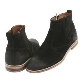 Riko Semišové Chelsea boty na zip, nezateplené, černé černá 4