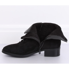Černé šněrovací boty 3127 Black černý 1