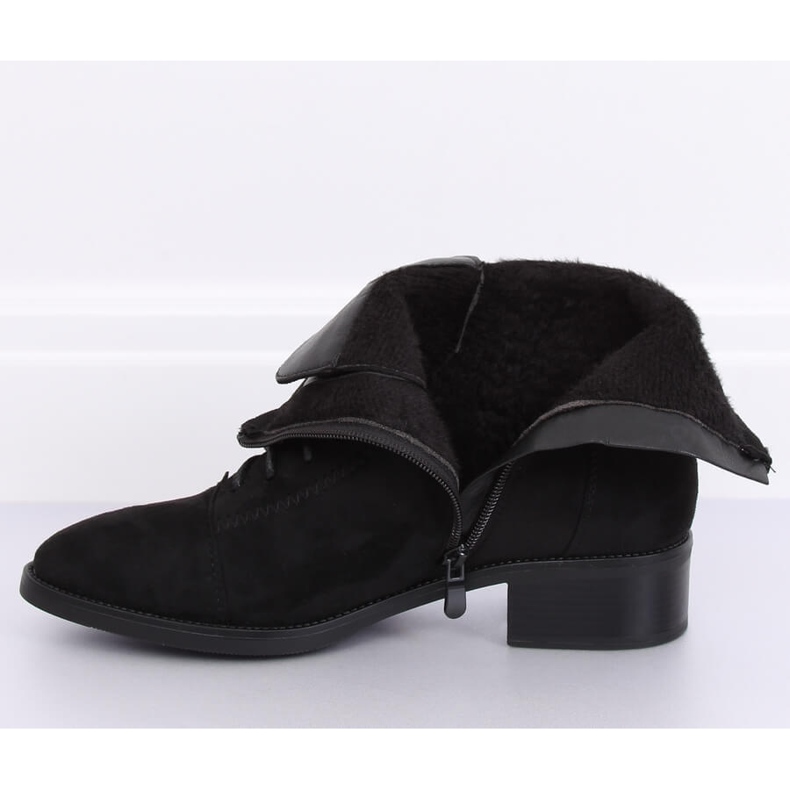 Černé šněrovací boty 3127 Black černý 1