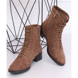 Šněrovací boty, béžová 3127 Khaki béžový 2