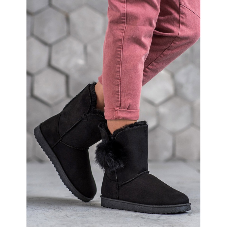 SHELOVET Mukluki s bambulí černá 1