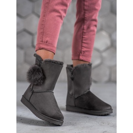 SHELOVET Mukluki s bambulí šedá 1