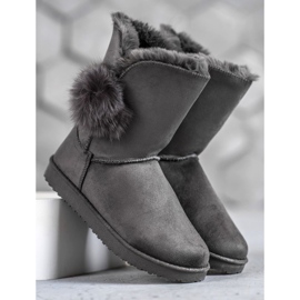 SHELOVET Mukluki s bambulí šedá 2