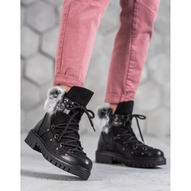 SHELOVET Dámské nazouvací boty černý 2