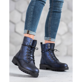 M.Daszyński Tmavě modré boty modrý 1