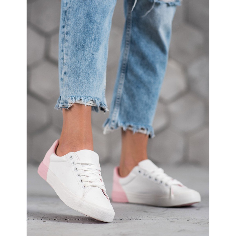 Bestelle Eko kožené tenisky bílý 1