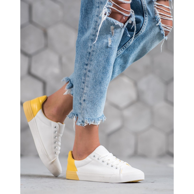 Bestelle Eko kožené tenisky bílý 2