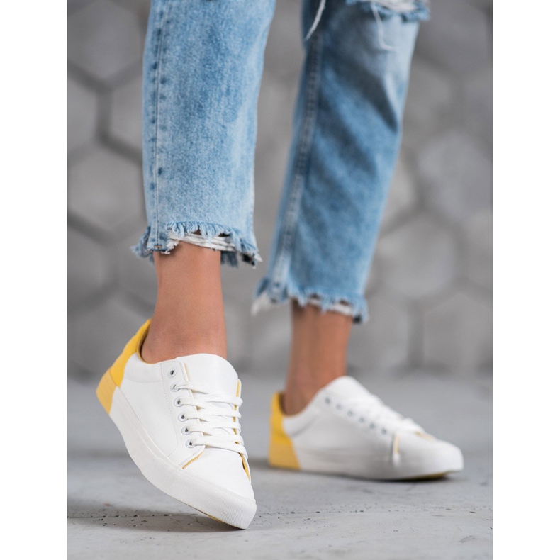 Bestelle Eko kožené tenisky bílý 1