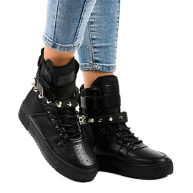 Černé ploché tenisky Y-205 černý 1