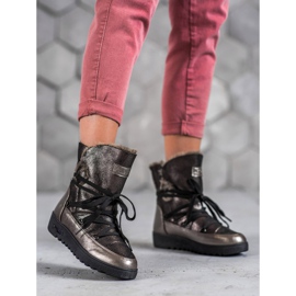 Sněhule MCKEYLOR s třpytkami šedá 1