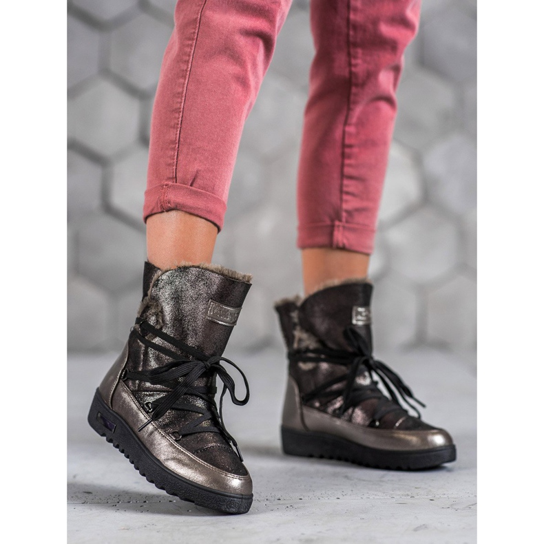 Sněhule MCKEYLOR s třpytkami šedá 1