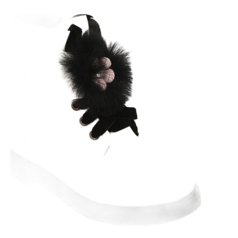 Lakované boty plechovek Evento 1438 bílý černá 1