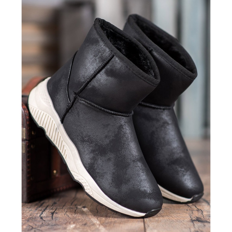 SHELOVET Pohodlné boty do sněhu černá 1