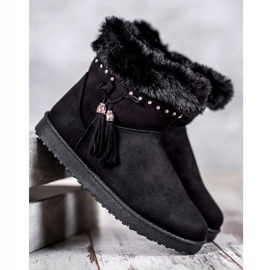 SHELOVET Mukluki s krystaly černá 1
