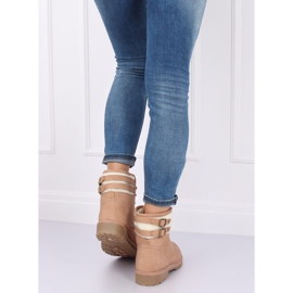 Dámské kozačky, béžové a růžové, 1120-PA Pink růžový 2