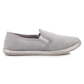 Mckeylor Semišové espadrilky navlékají šedá 4