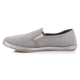Mckeylor Semišové espadrilky navlékají šedá 1