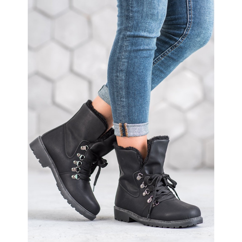 Super Me Teplé boty černá 1